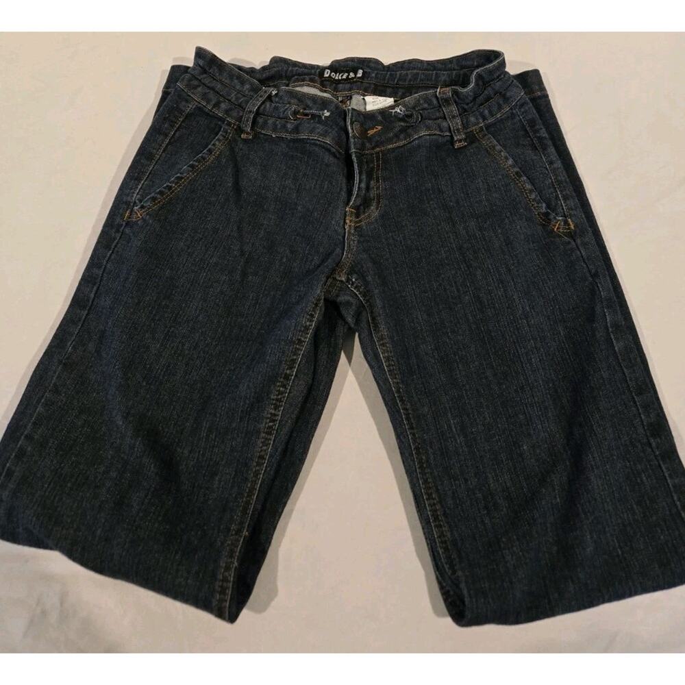 Dolce And B Womens Sz 11/12 Drawstring Wide Leg Flair Bottom Jeans